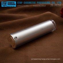 ZB-PR30 30ml cosmetics packaging good quality taper round color customizable 1oz silver airless bottle